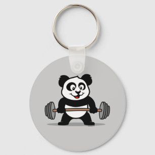 Porte-clés Panda d'haltérophilie