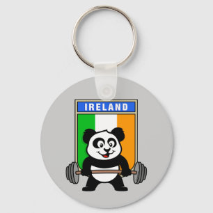 Porte-clés Panda d'haltérophilie de l'Irlande