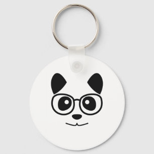 Porte-clés Panda et lunettes