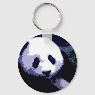 Porte-clés Panda Face Pop Art