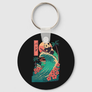 Porte-clés Panda faisant du surf japonais _2