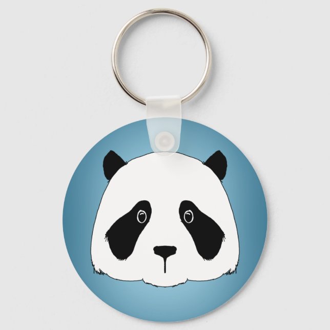 Porte-clés Panda géant avec Arrière - plan bleu défraîchi (Recto)