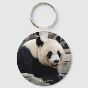 Porte-clés Panda géant sur les rochers