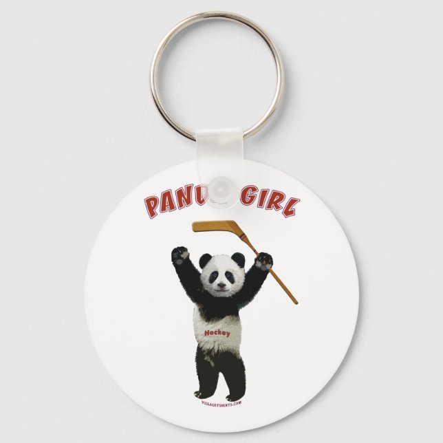 Porte-clés Panda Girl Hockey Bear (Recto)