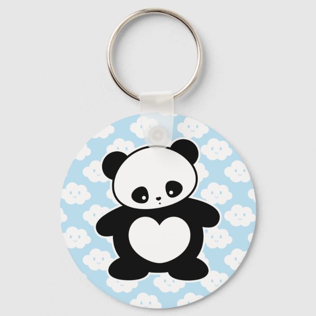 Porte-clés Panda Kawaii (Recto)