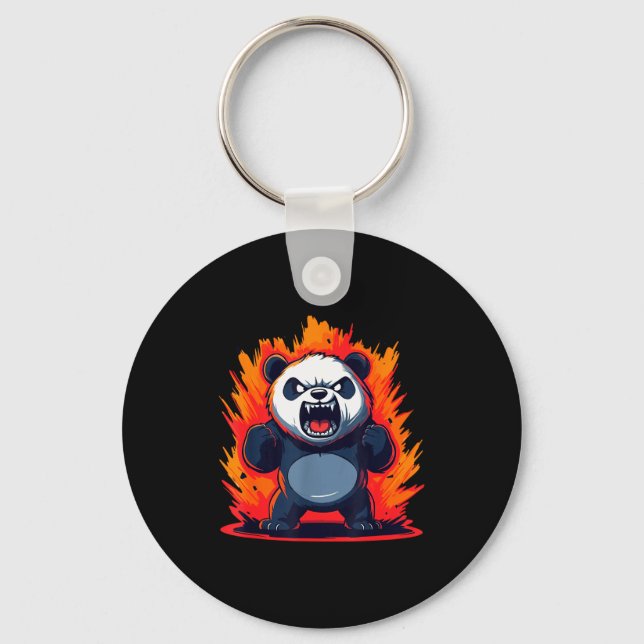 Porte-clés Panda Looking Angry Graphic Funny Panda Kawaii  (Recto)