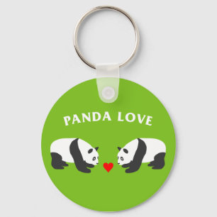 Porte-clés Panda Love (Vert)