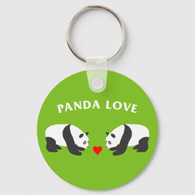 Porte-clés Panda Love (Vert) (Recto)