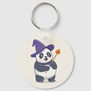 Porte-clés Panda Magicien Fantaisiste avec Chapeau Magique