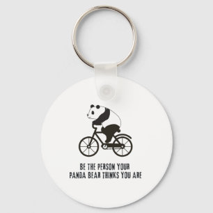 Porte-clés Panda Mignon Cyclisme Cycliste Vélo de Route Vélo