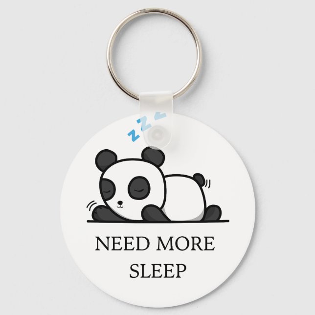 Porte-clés Panda Mignon Endormi (Recto)