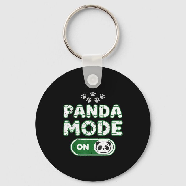 Porte-clés Panda Mode On Funny Animal Bear Lover Owner Costum (Recto)