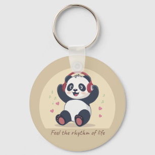 Porte-clés Panda Musique Mignon