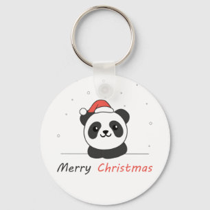 Porte-clés Panda Noël Neige Animaux d'hiver Pandas