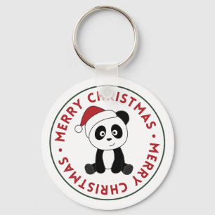 Porte-clés Panda Noël Neige Animaux d'hiver Pandas Keychai