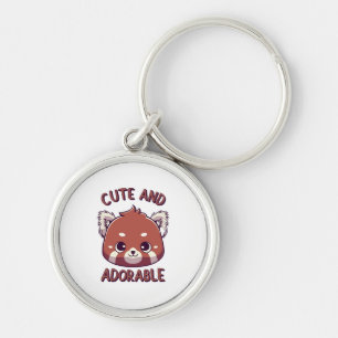 Porte-clés Panda rouge mignonne et adorable
