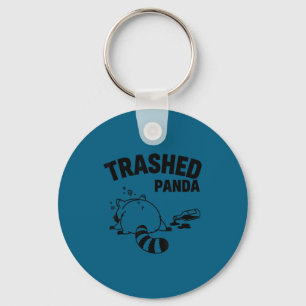 Porte-clés Panda roux fun trashé obtient un animal humoristiq