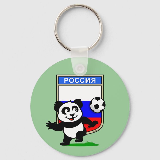 Porte-clés Panda Russie de football (Recto)