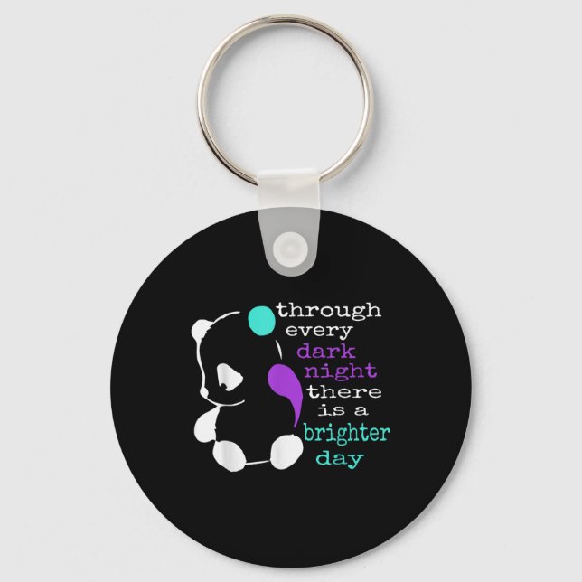 Porte-clés Panda Semicolon Cadeau Prévention Suicide Sensibil (Recto)