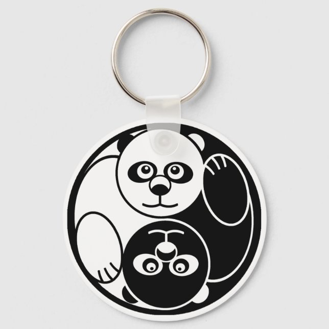 Porte-clés Panda Yin Yang (Recto)