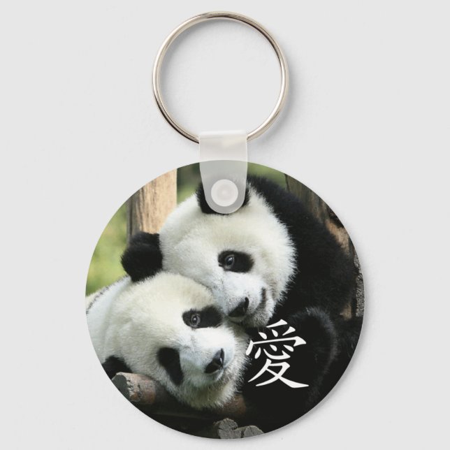 Porte-clés Pandas Chinois Aimants Petits Géants (Recto)
