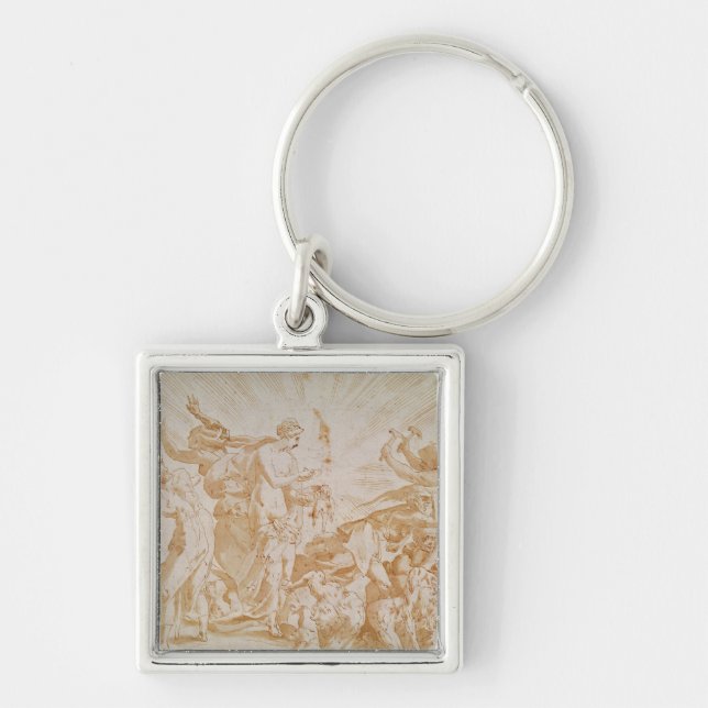 Porte-clés Pandore ouvrant la boîte (Devant)