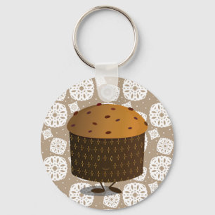 Porte-clés Panettone souriant