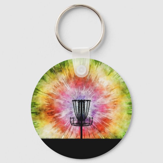 Porte-clés Panier de golf Tie Dye Disk (Recto)