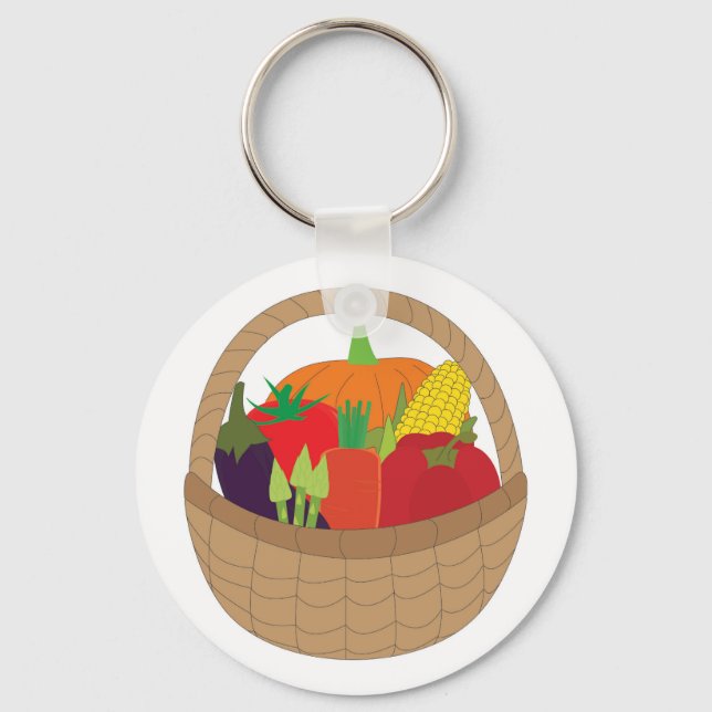 Porte-clés Panier de légumes (Recto)