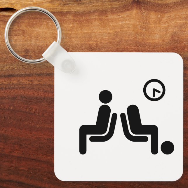 Porte-clés Panneau d'attente long (Recto)