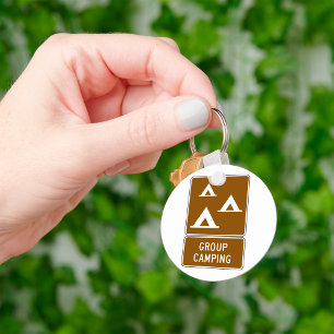 Porte-clés Panneau de camping de groupe