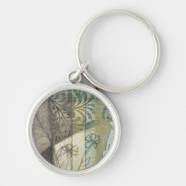 Porte-clés Panneau de jardin avec Feuilles, fleurs et herbe (Devant)