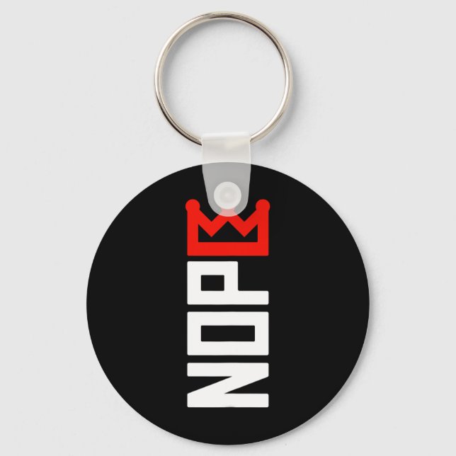 Porte-clés Panneau de protestation No Kings Vertical (Recto)
