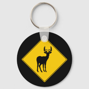 Porte-clés Panneau de route - Porte - clé de cerfs