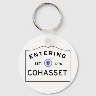 Porte-clés Panneau de rue COHASSET MASSACHUSETTS