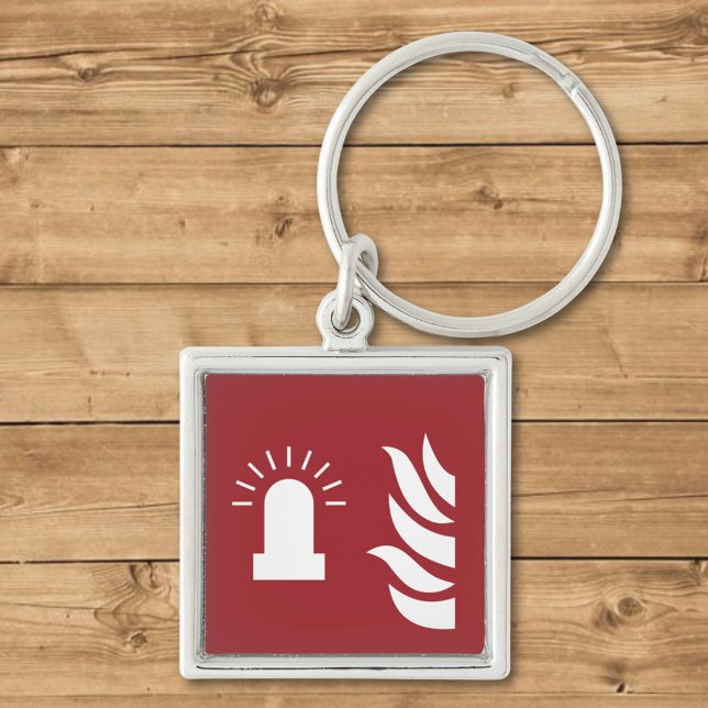 Porte-clés Panneau de sécurité de l'alarme incendie (Créateur téléchargé)