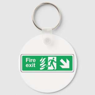 Porte-clés Panneau de sécurité de sortie de secours Évacuatio