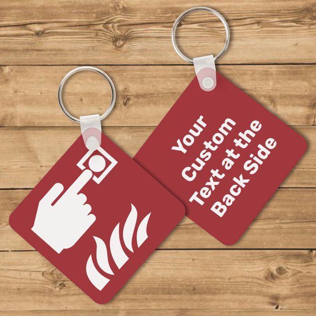 Porte-clés Panneau de sécurité du bouton d'alarme incendie (Créateur téléchargé)