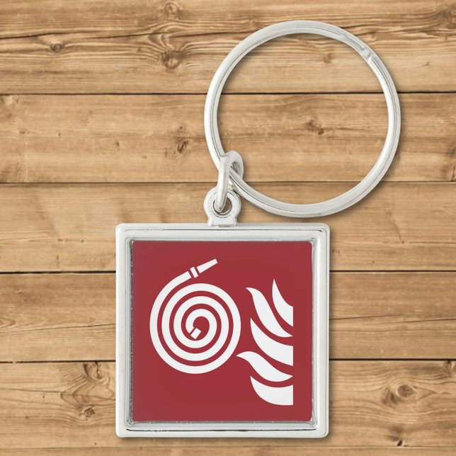 Porte-clés Panneau de sécurité du tuyau d'incendie (Créateur téléchargé)