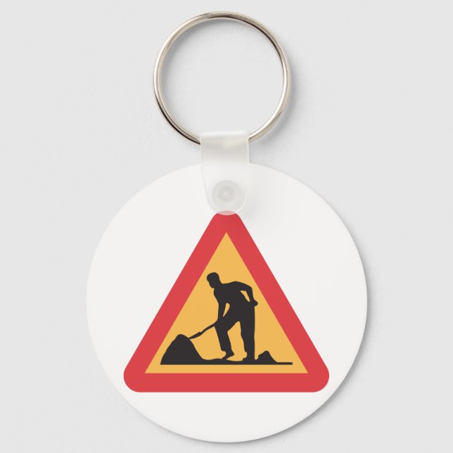 Porte-clés Panneau de Travaux Routiers (Recto)