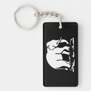 Porte-clés Panneau de trekking des éléphants asiatiques devan