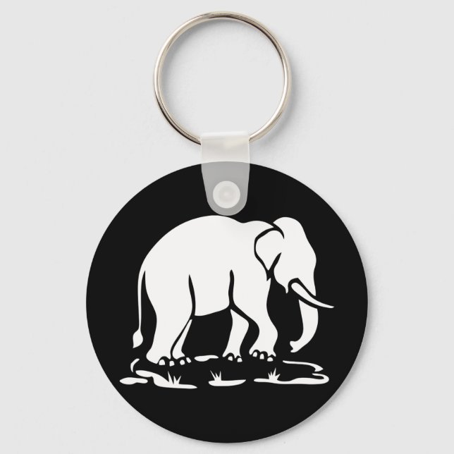 Porte-clés Panneau de trekking des éléphants asiatiques devan (Recto)