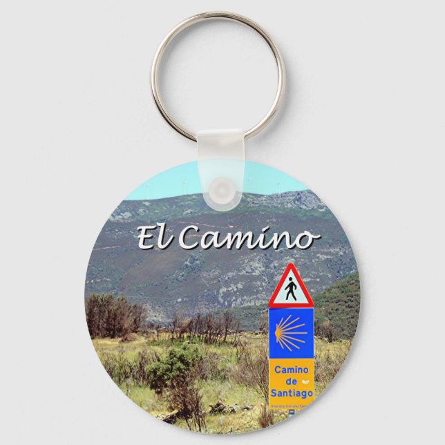 Porte-clés Panneau El Camino de Santiago (légende) (Recto)