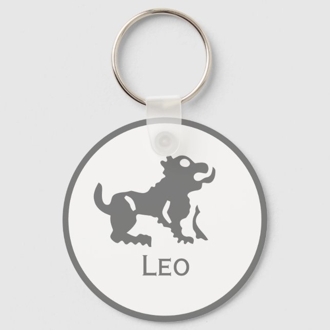 Porte-clés Panneau Leo du design Zodiac (Recto)