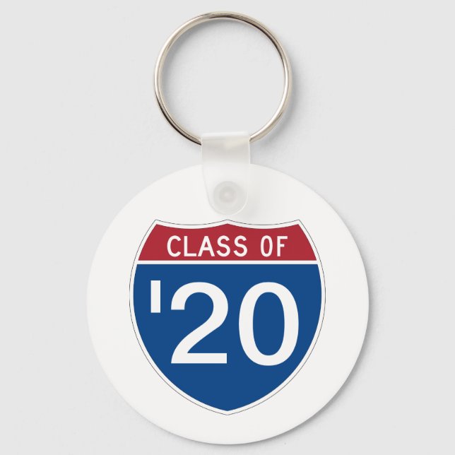 Porte-clés Panneau modèle INTERSTATE Classe de 20XX (Recto)
