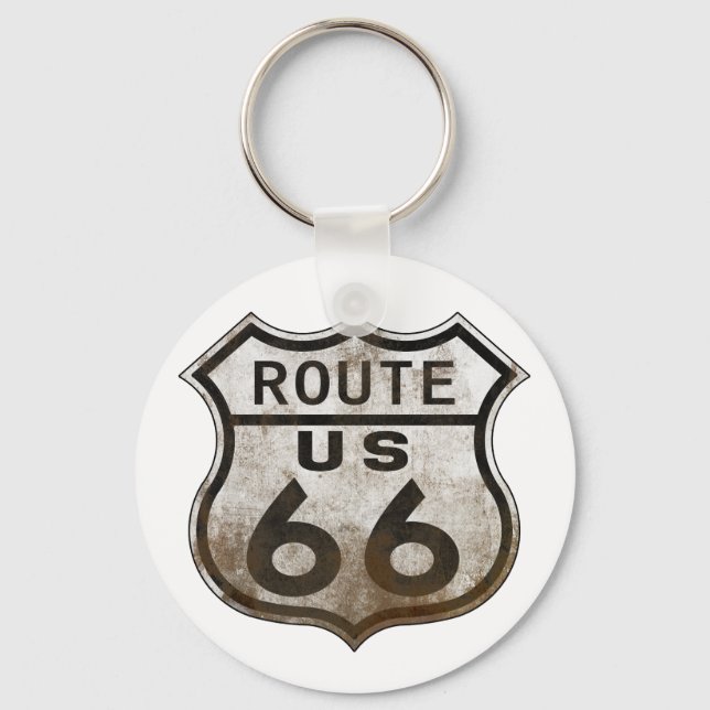 Porte-clés Panneau Route 66 (Recto)
