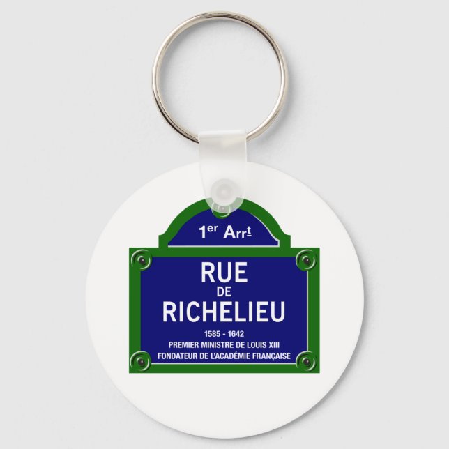 Porte-clés Panneau rue de Richelieu, Paris (Recto)