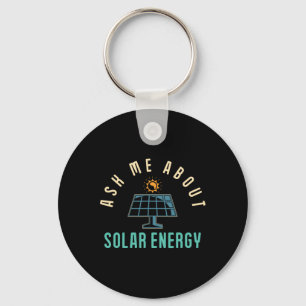 Porte-clés Panneau solaire Demandez-moi l'énergie solaire