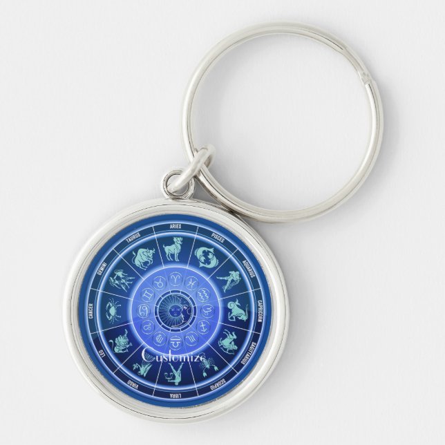 Porte-clés Panneau solaire Zodiac Calendrier Astrologie Thund (Devant)