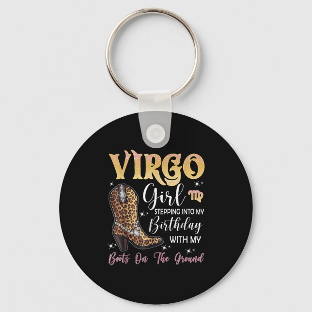 Porte-clés Panneau Virgo Zodiac Entrant Dans Mon Anniversaire (Recto)